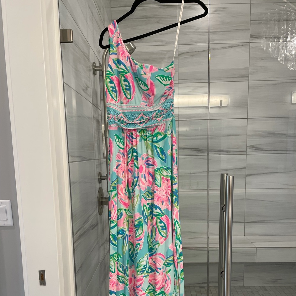 Lilly Pulitzer one shoulder Maxi Dress